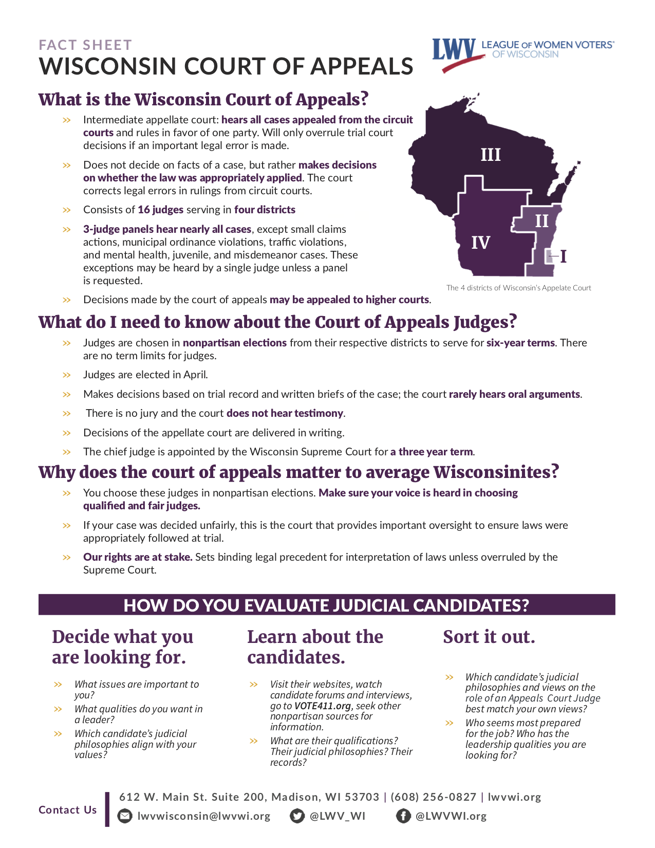 Wisconsin Court of Appeals Information MyLO